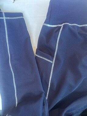 Watskin ribbed pants leggings pockets Navy XS